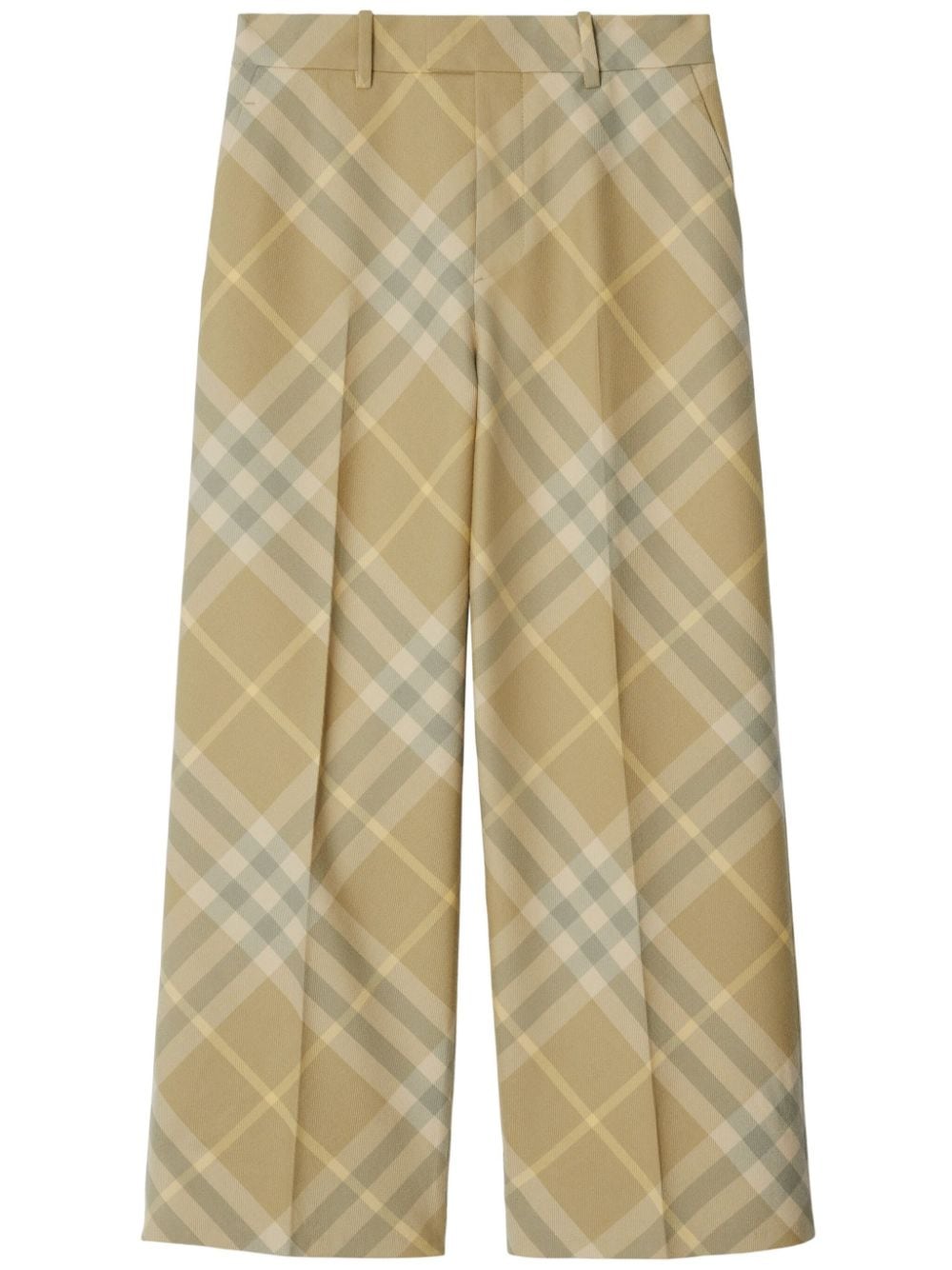 Burberry Trousers Beige Exterior: Wool