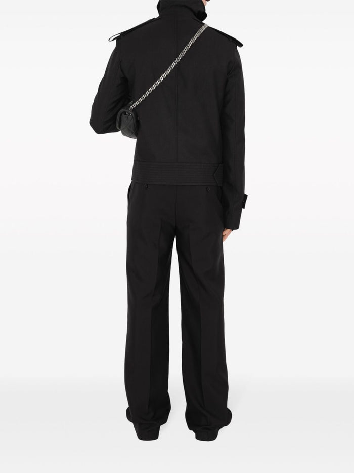 Burberry Trousers Black Exterior: Wool