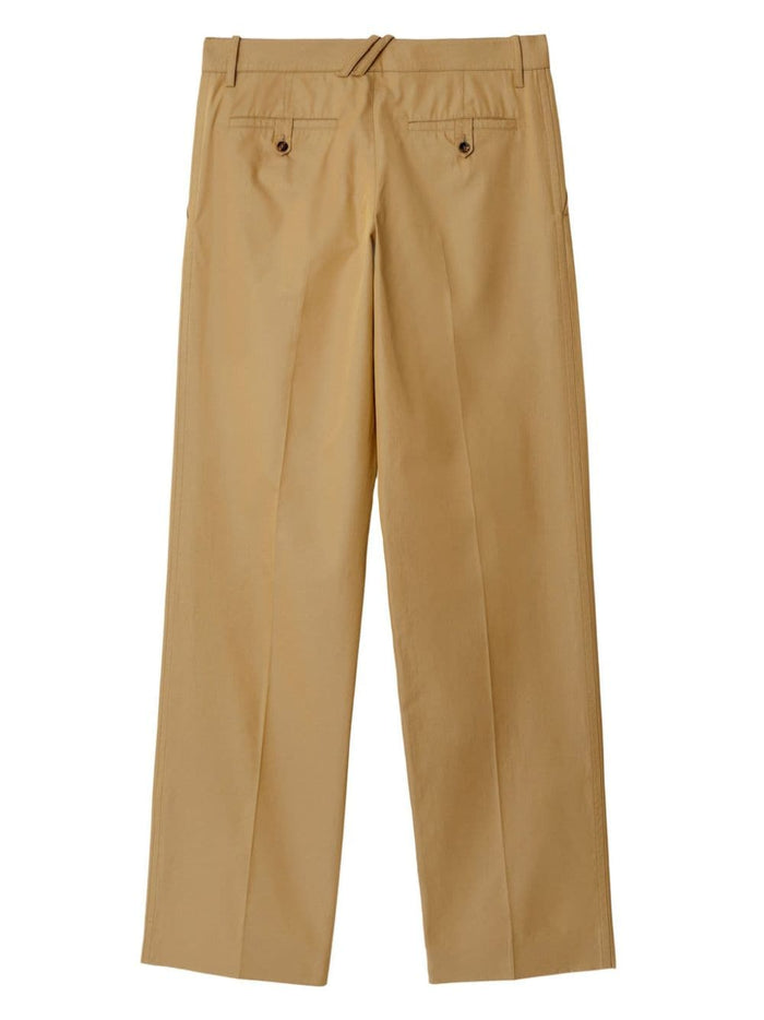 Burberry Trousers Beige Cotton