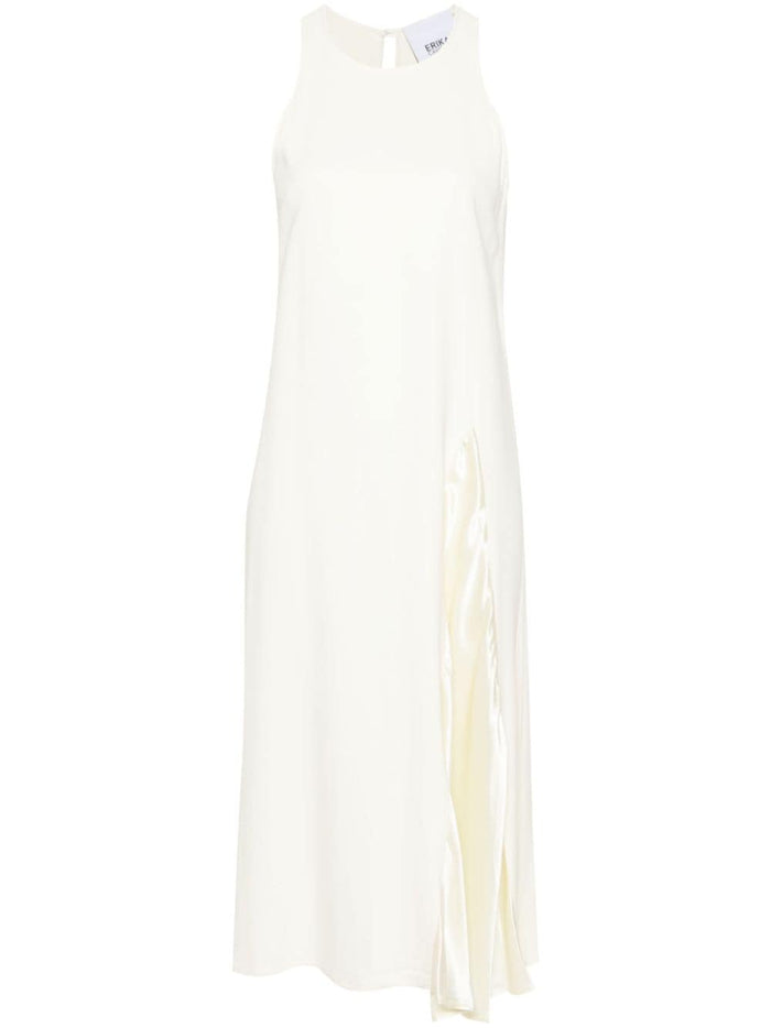 Erika Cavallini Semi-Couture Dresses White Viscose Elastane