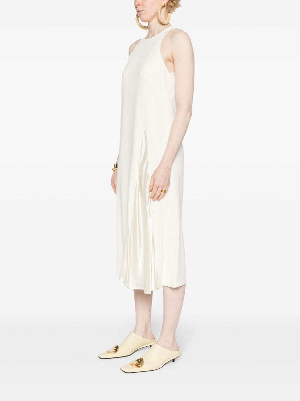 Erika Cavallini Semi-Couture Dresses White Viscose Elastane