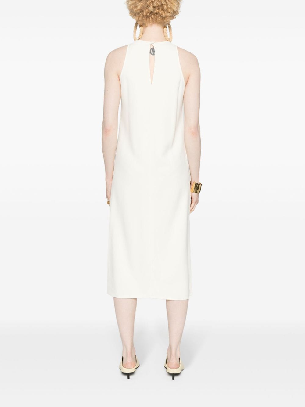 Erika Cavallini Semi-Couture Dresses White Viscose Elastane
