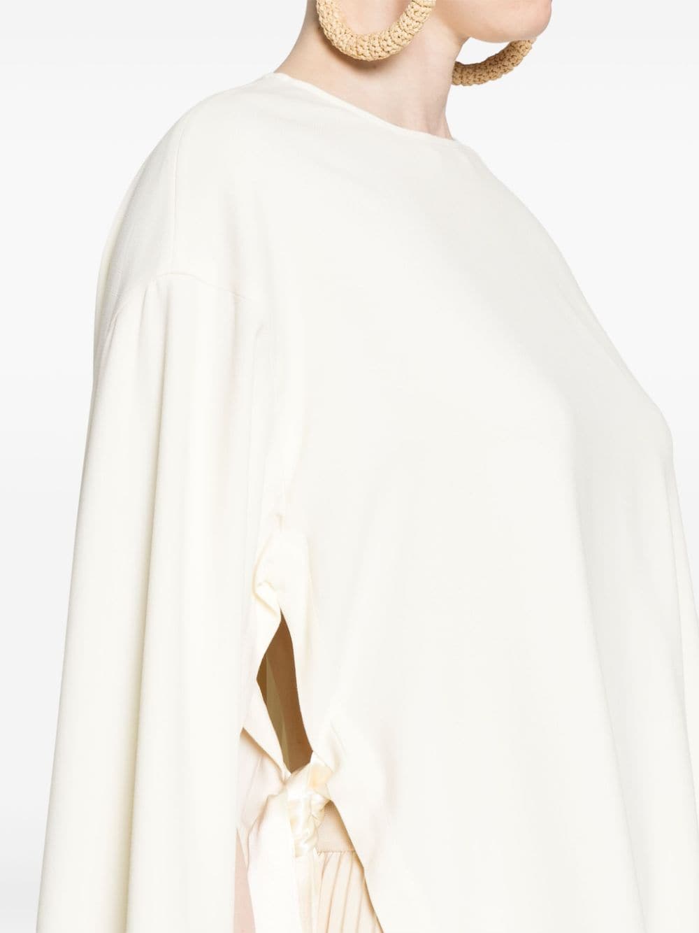 Erika Cavallini Semi-Couture Top White Viscose Elastane