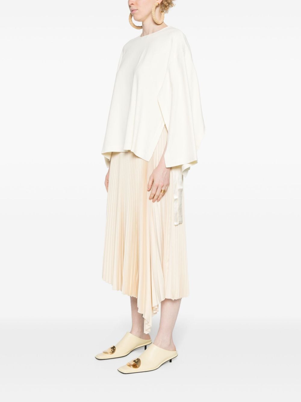 Erika Cavallini Semi-Couture Top White Viscose Elastane