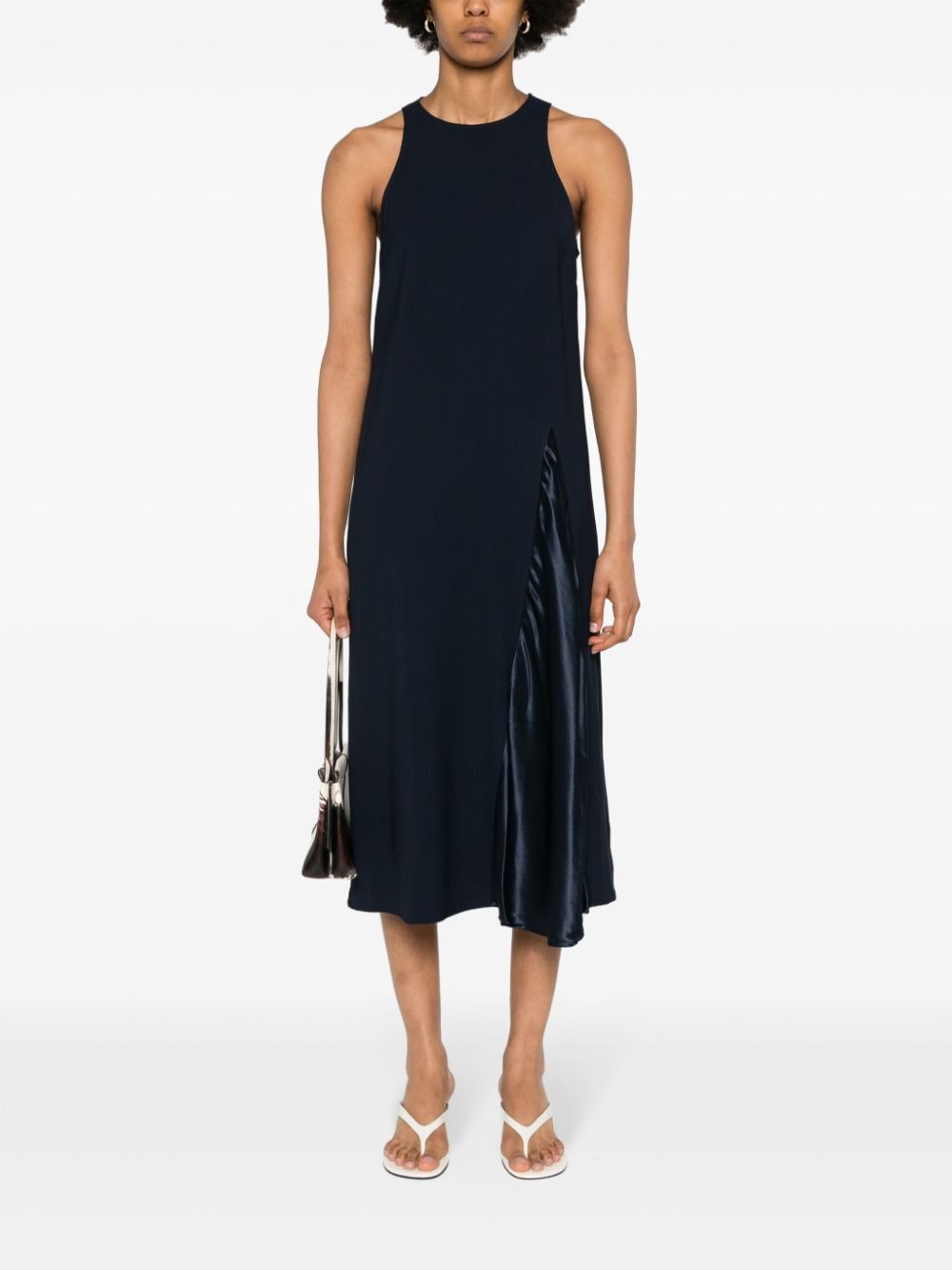 Erika Cavallini Semi-Couture Dresses Blue Viscose Elastane