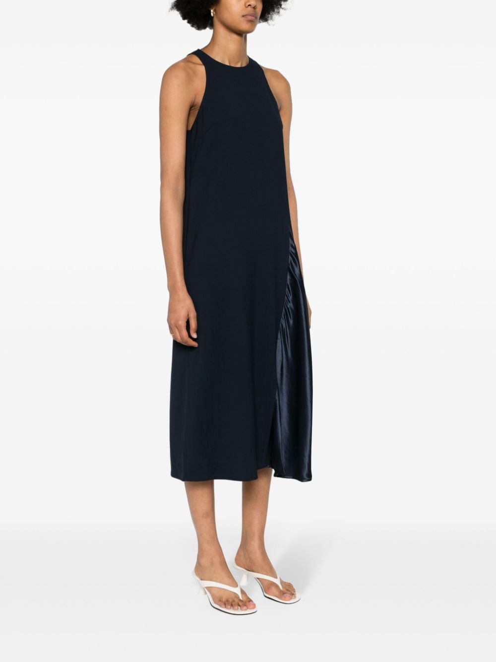 Erika Cavallini Semi-Couture Dresses Blue Viscose Elastane