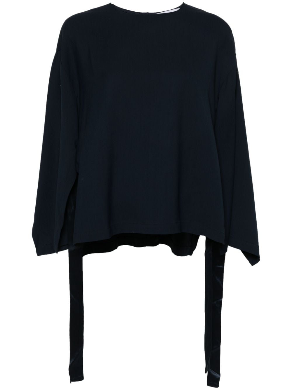 Erika Cavallini Semi-Couture Top Blue Viscose Elastane