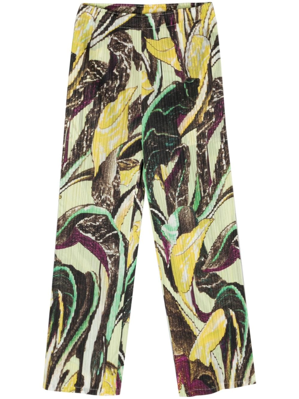 Pleats Please Trousers Kaki Polyester