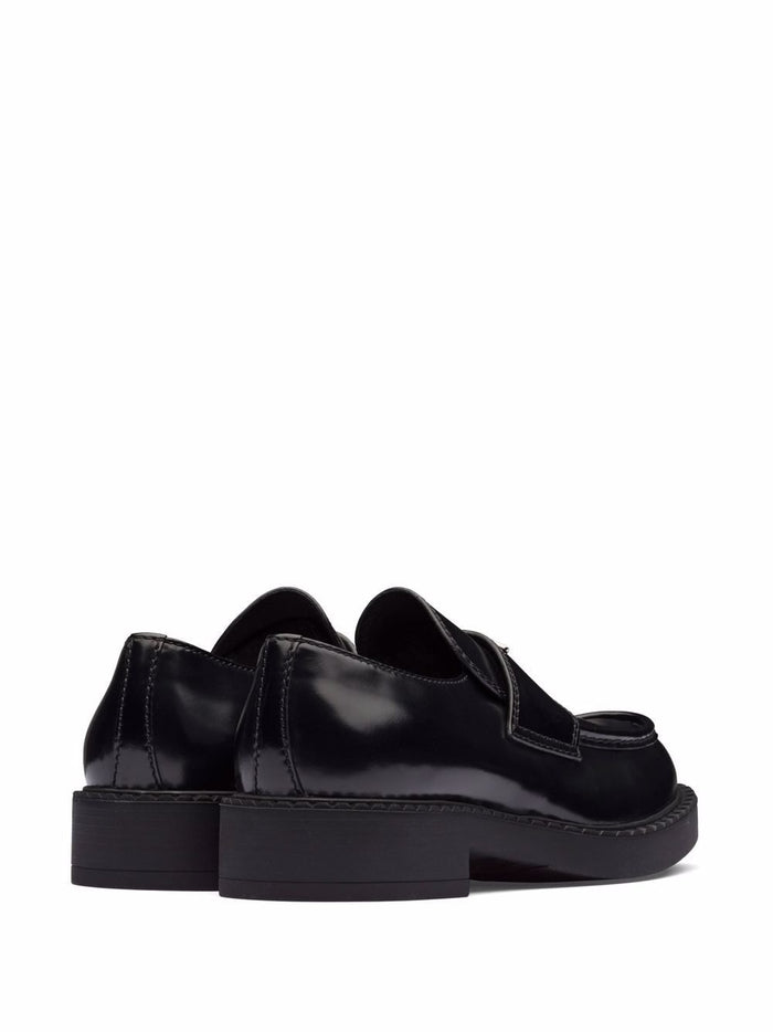 Prada Flat Shoes Black Leather