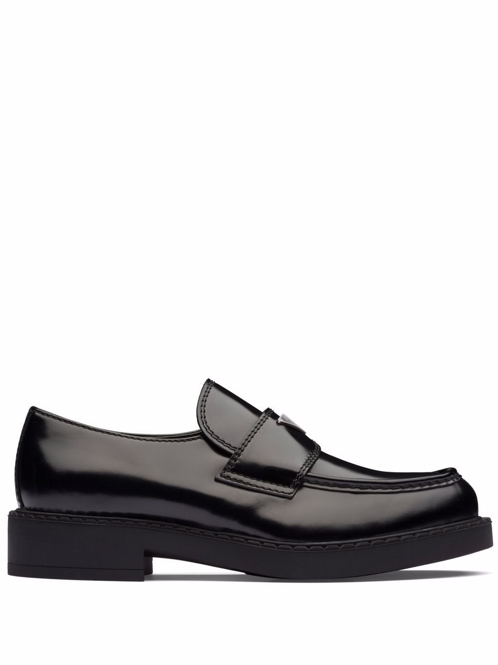 Prada Flat Shoes Black Leather