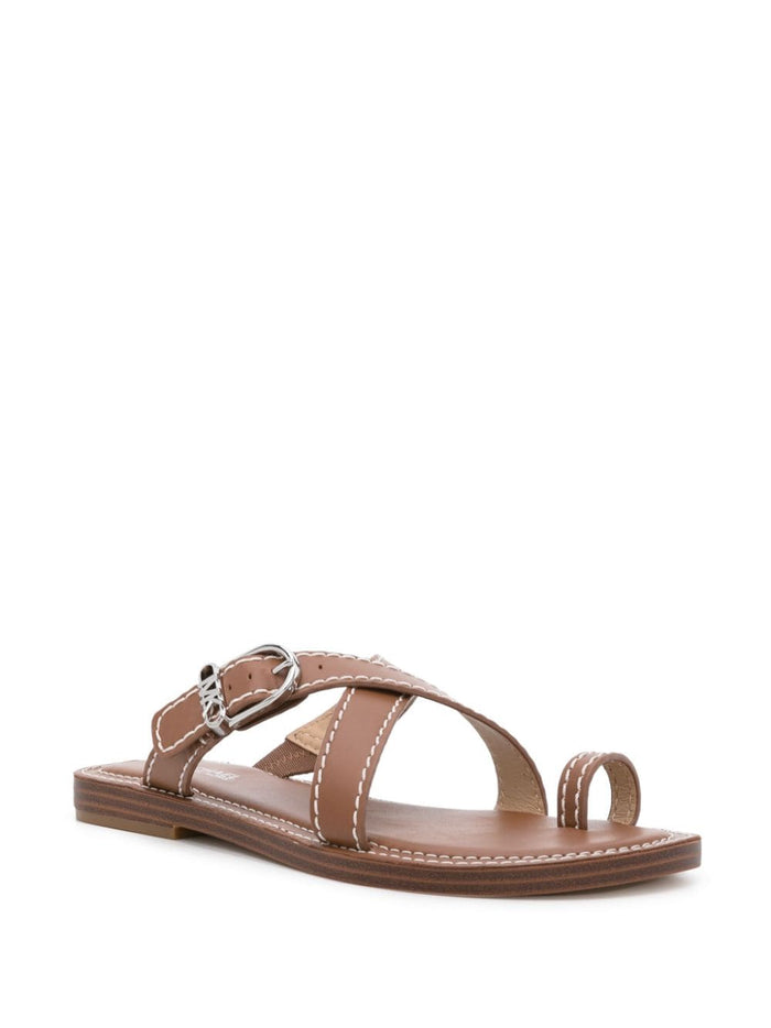 MMK Sandals Leather Brown Furs & Skins->leather100 %