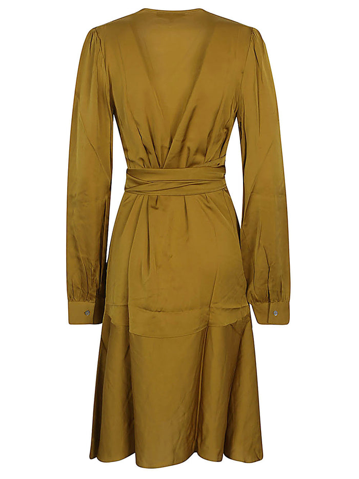 SILK95FIVE Dresses Golden Silk Elastane