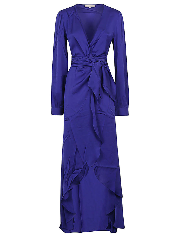 Silk95five Dresses Blue Silk Elastane