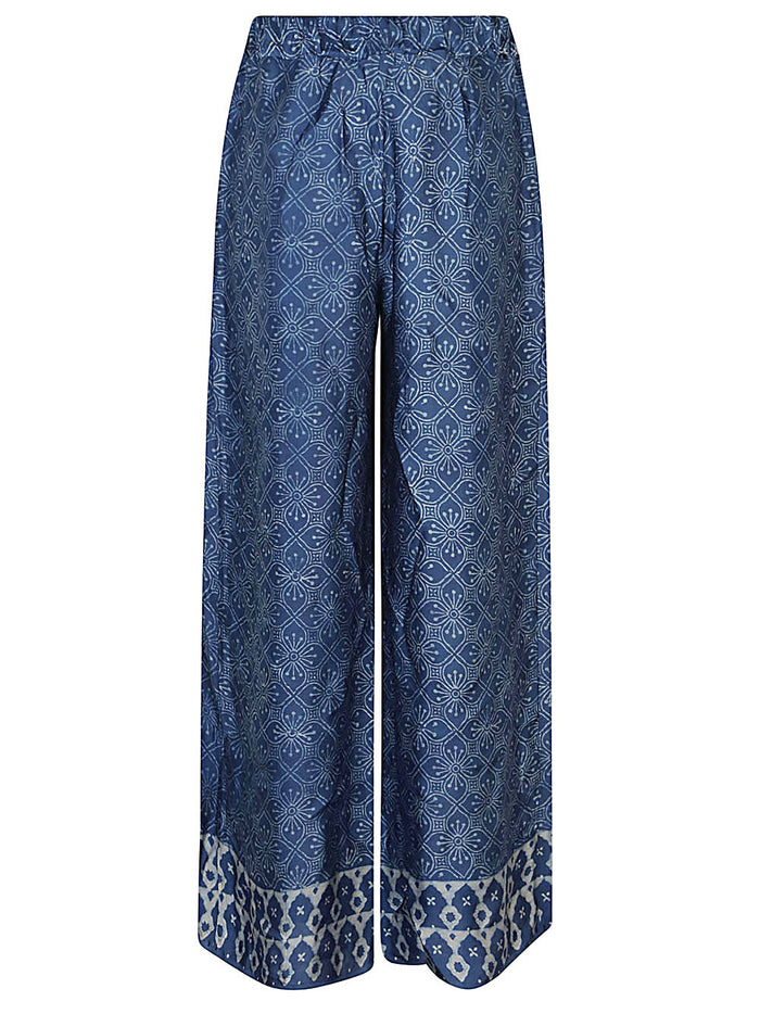 Obidi Trousers Blue Silk