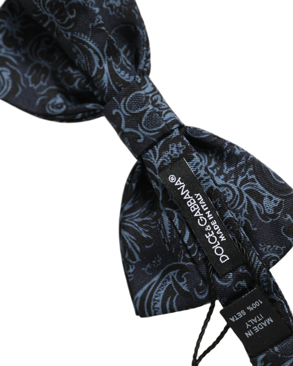 Dolce & Gabbana 100% Silk bow tie in black