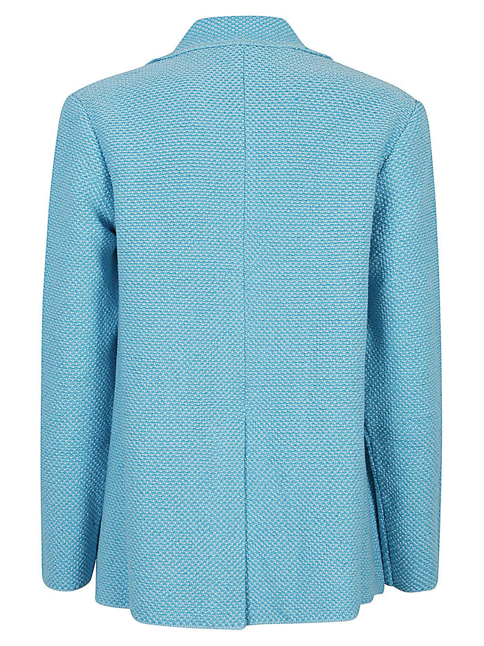 Base Jackets Clear Blue Cotton Linen