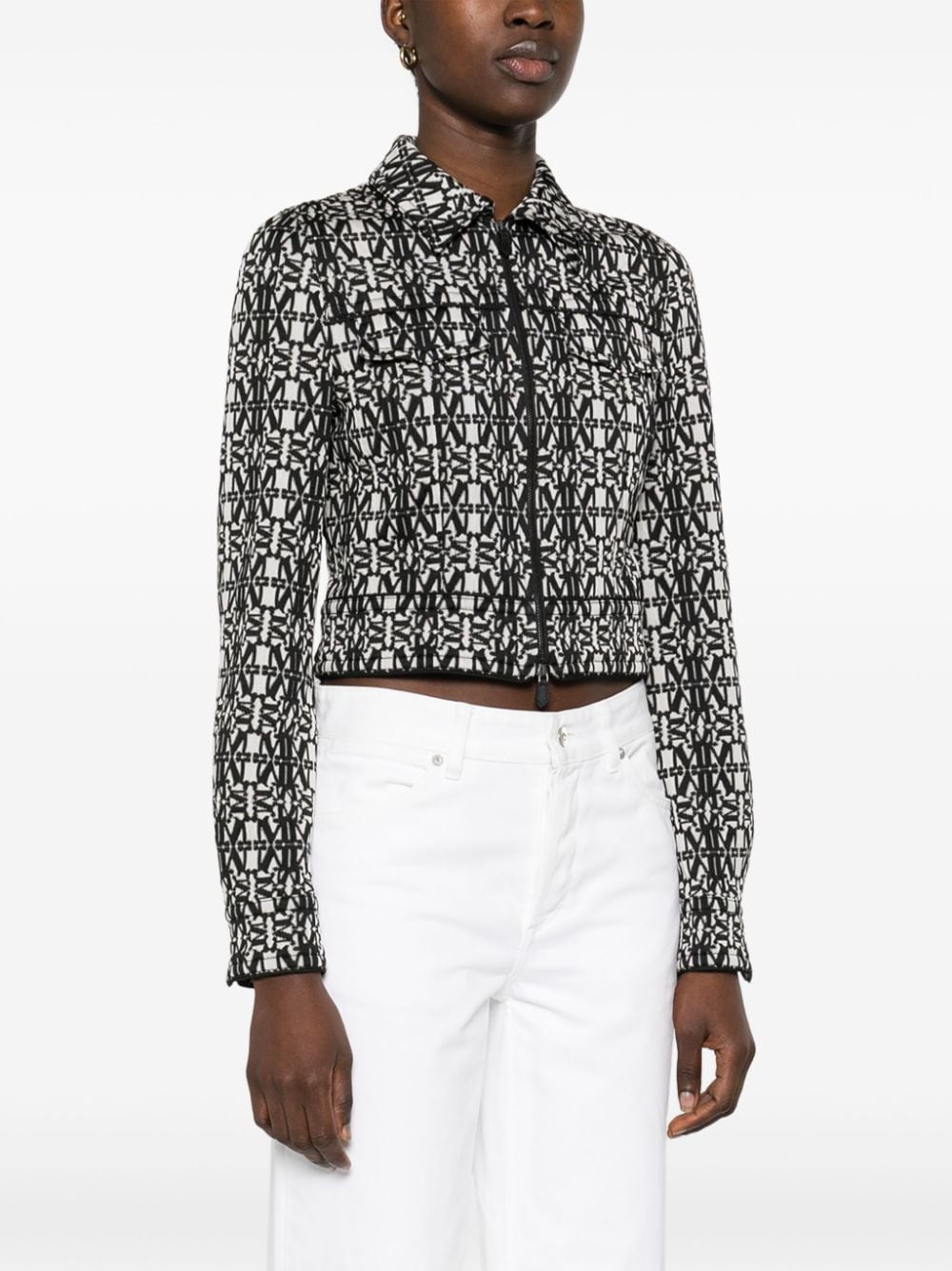 Max Mara Jackets White Polyester Polyamide Elastane