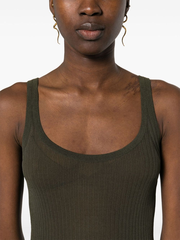 Max Mara Top Green Silk