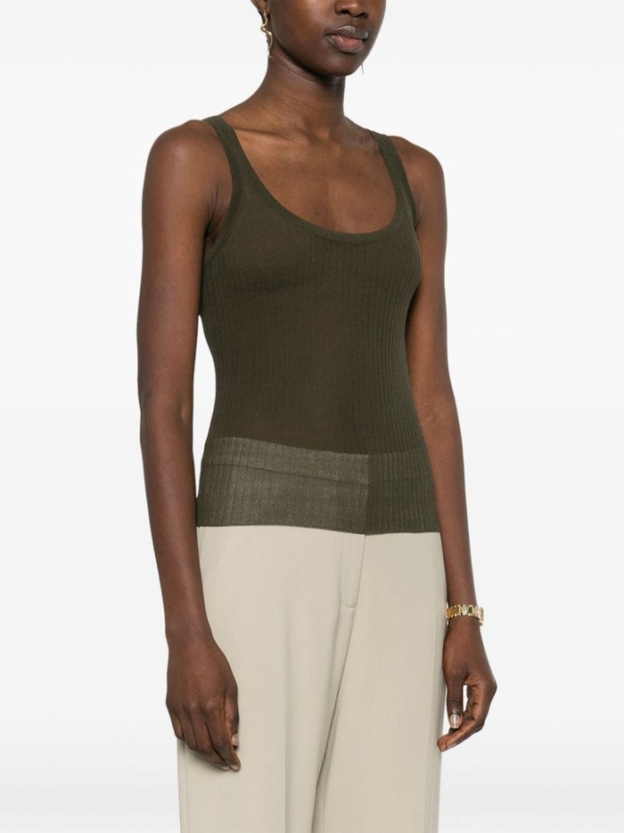 Max Mara Top Green Silk