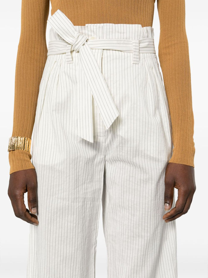 Max Mara Trousers White Cotton