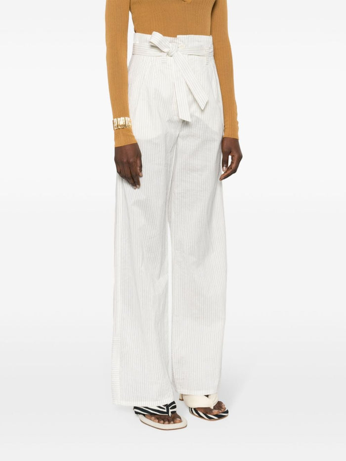 Max Mara Trousers White Cotton