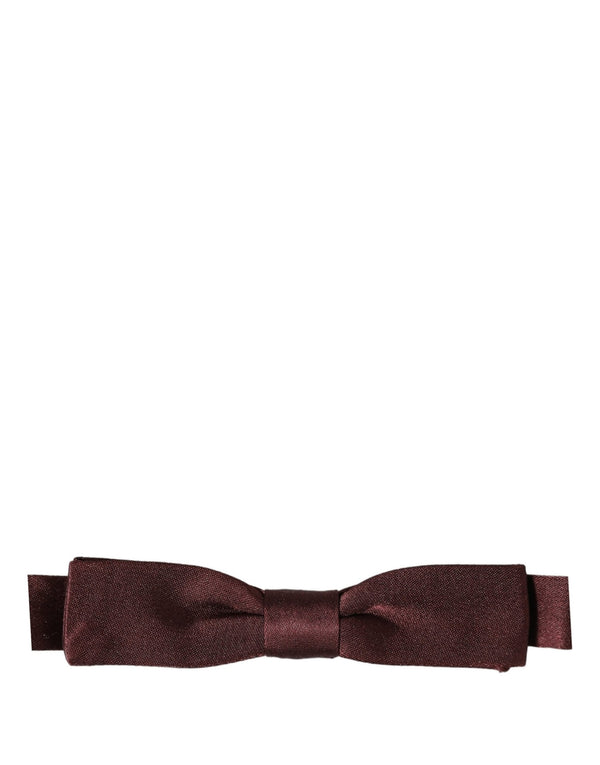 Dolce & Gabbana 100% Silk bow tie in brown