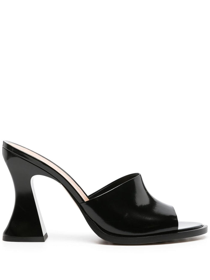 Bottega Veneta Sandals Black Calf Leather