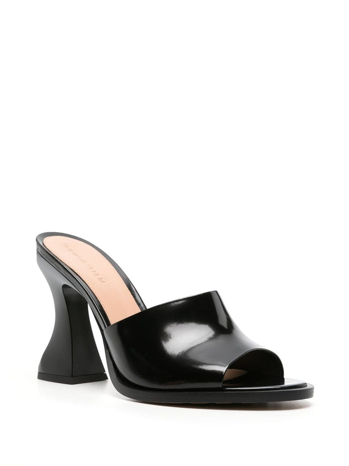 Bottega Veneta Sandals Black Calf Leather