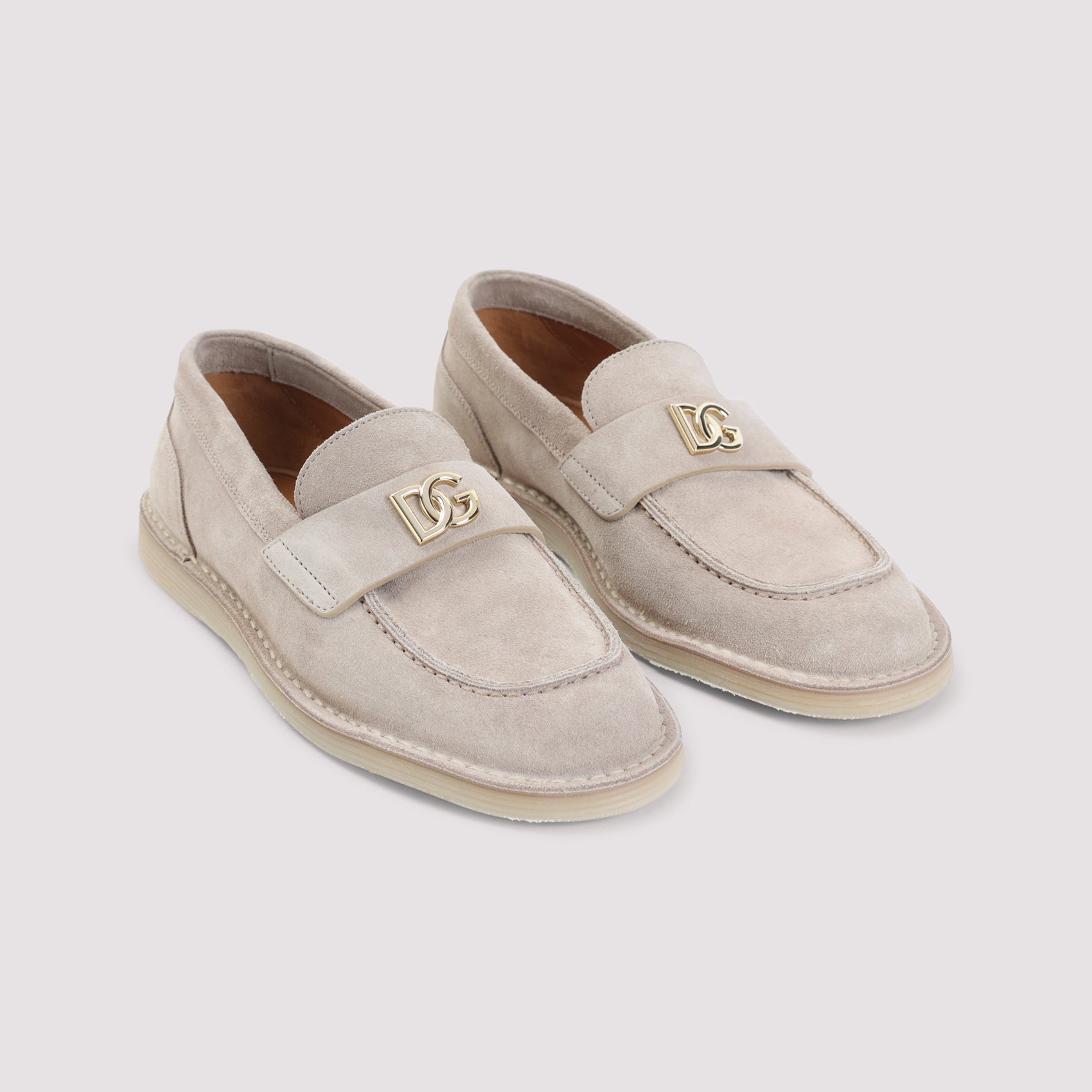Calf Leather Loafers Nude & Neutrals Shoe