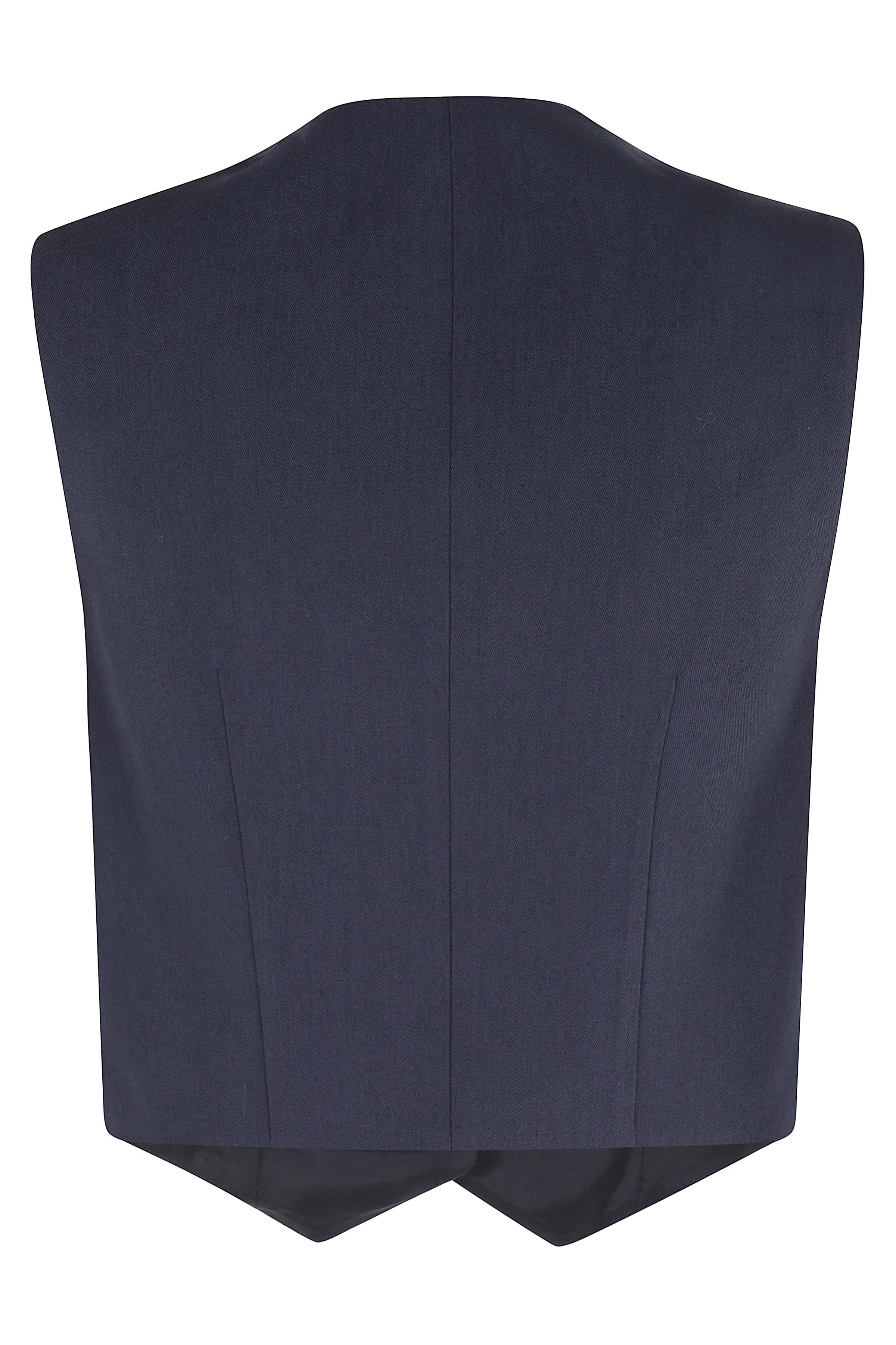 Gilet Margarita Blue Viscosa; Lana Vergine