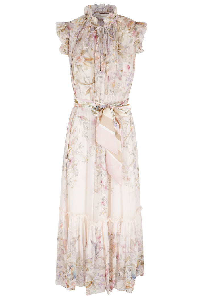 Rebellion Flutter Dress Nude & Neutrals Viscosa Abito
