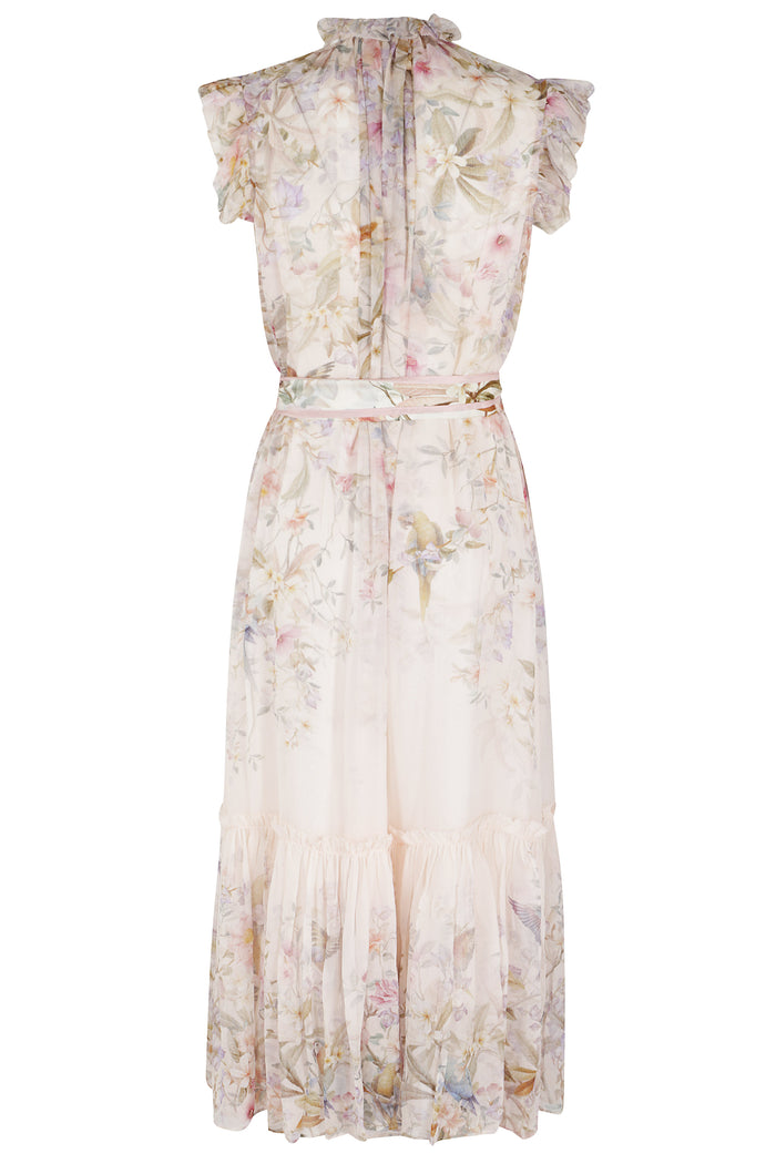 Rebellion Flutter Dress Nude & Neutrals Viscosa Abito