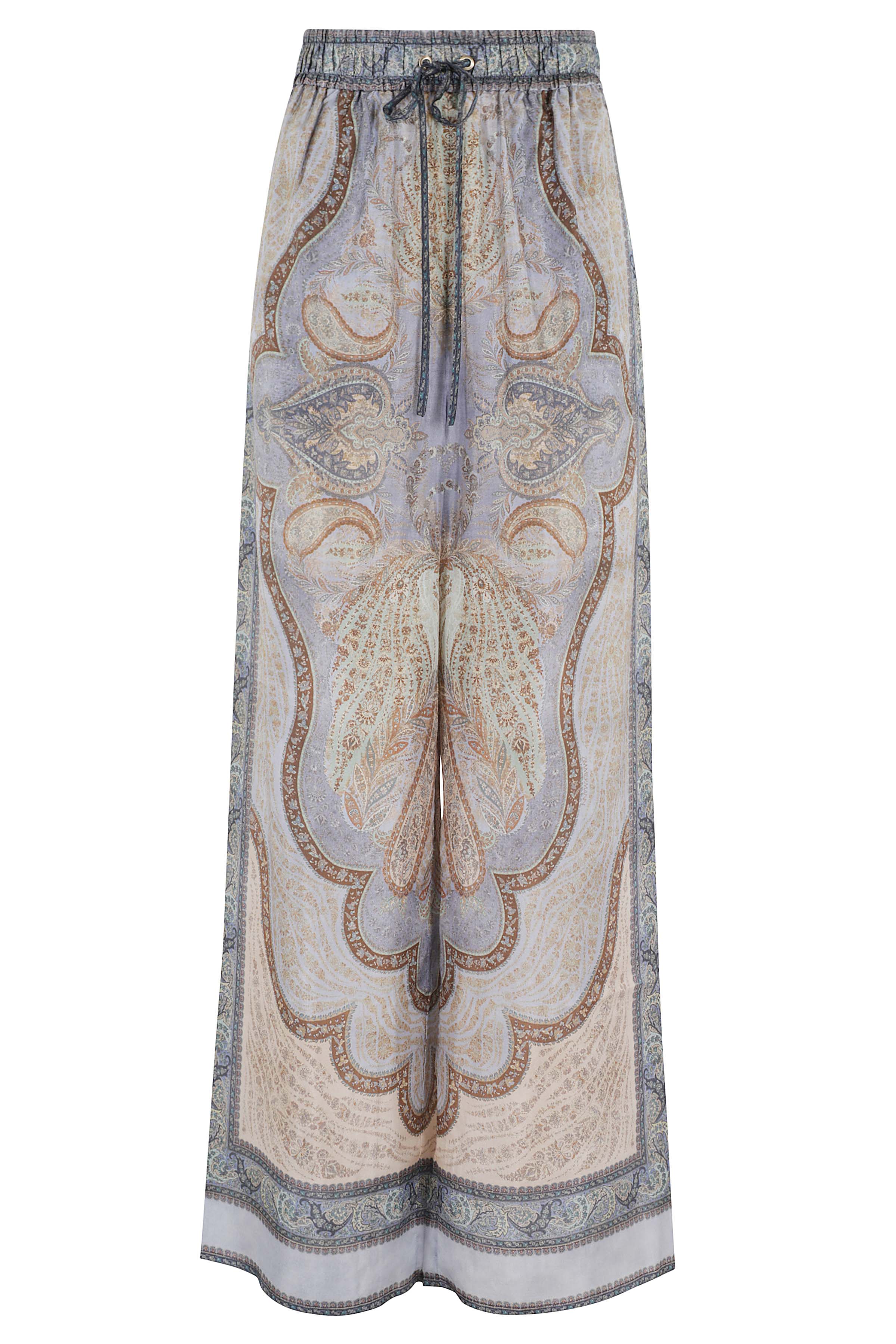 Wanderlust Relaxed Pant Multicolour Silk Pantaloni