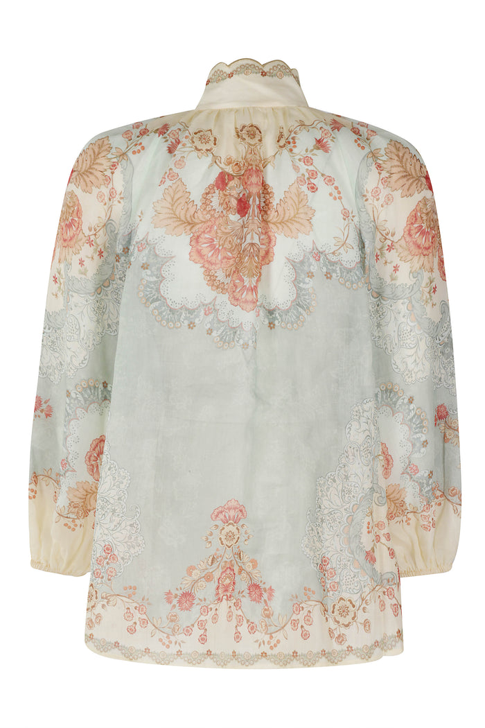 Daylight Blouse Green Ramie Tops