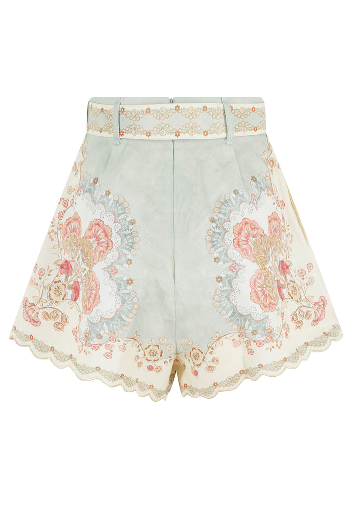 Daylight Tuck Short Green Linen