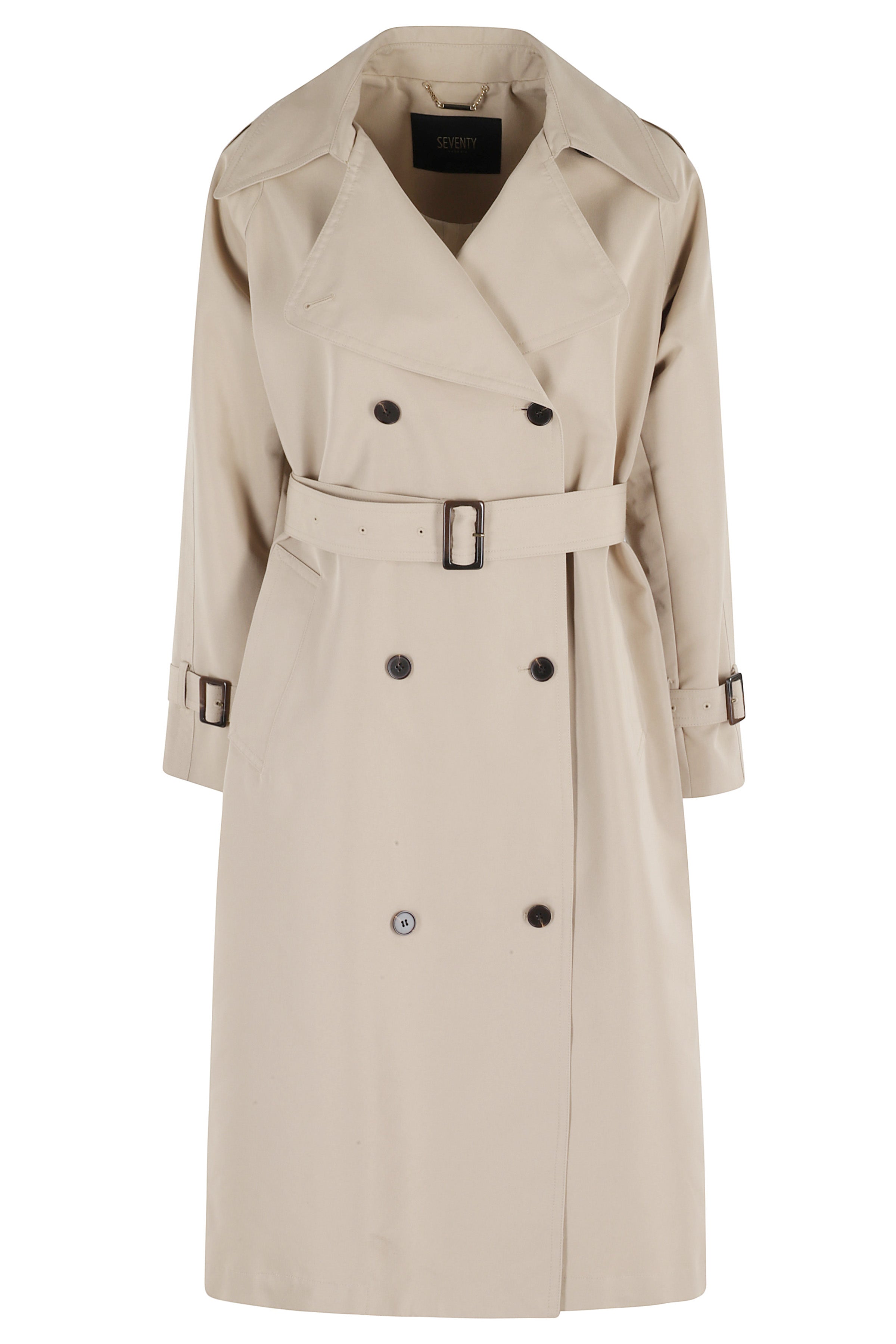 Trench Brown Cotone Poliestere