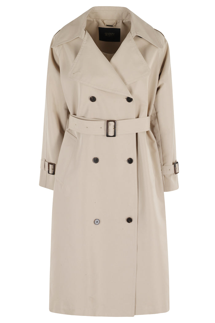 Trench Brown Cotone Poliestere