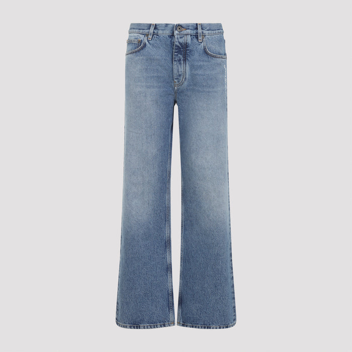 Half Arrow Slim Relaxed Jeans Blue Cotton
