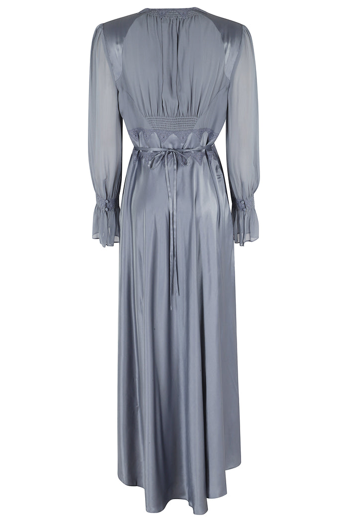 Arlena Dress Blue Silk Abito