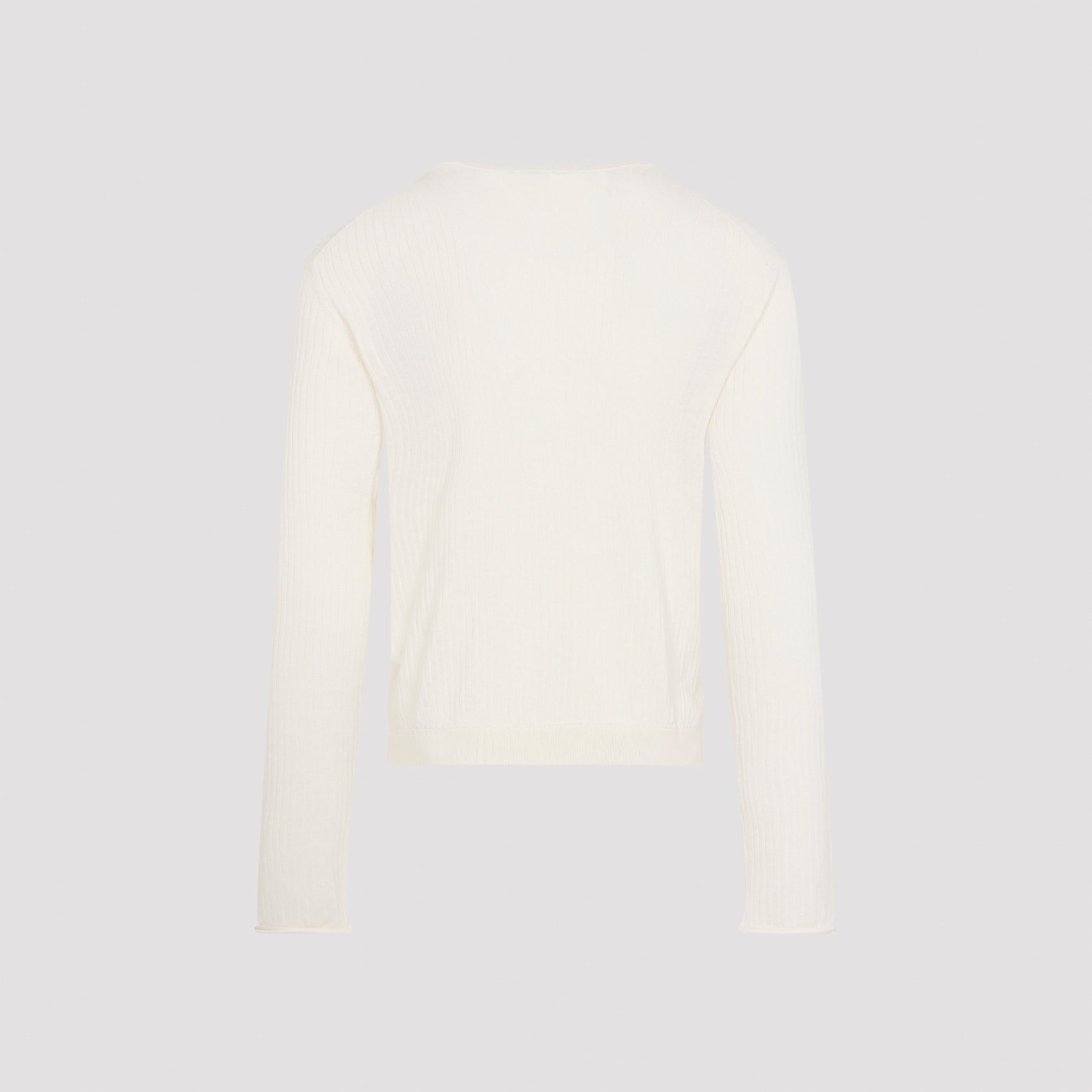 Fine Henley T-shirt White Superior Cotton Crepe Tshirt