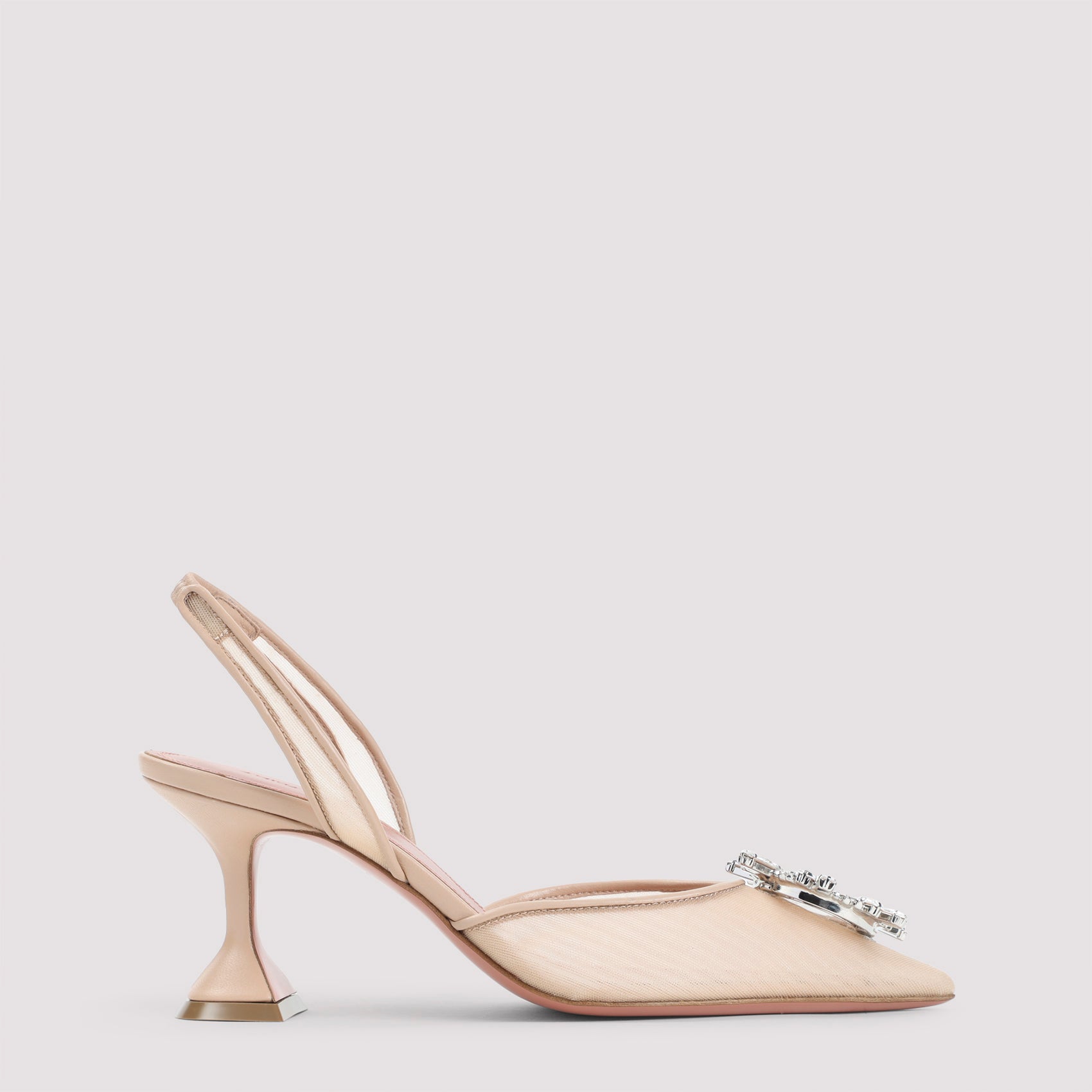 Begum Mesh 70 Sling Mules Nude & Neutrals Leather Shoe