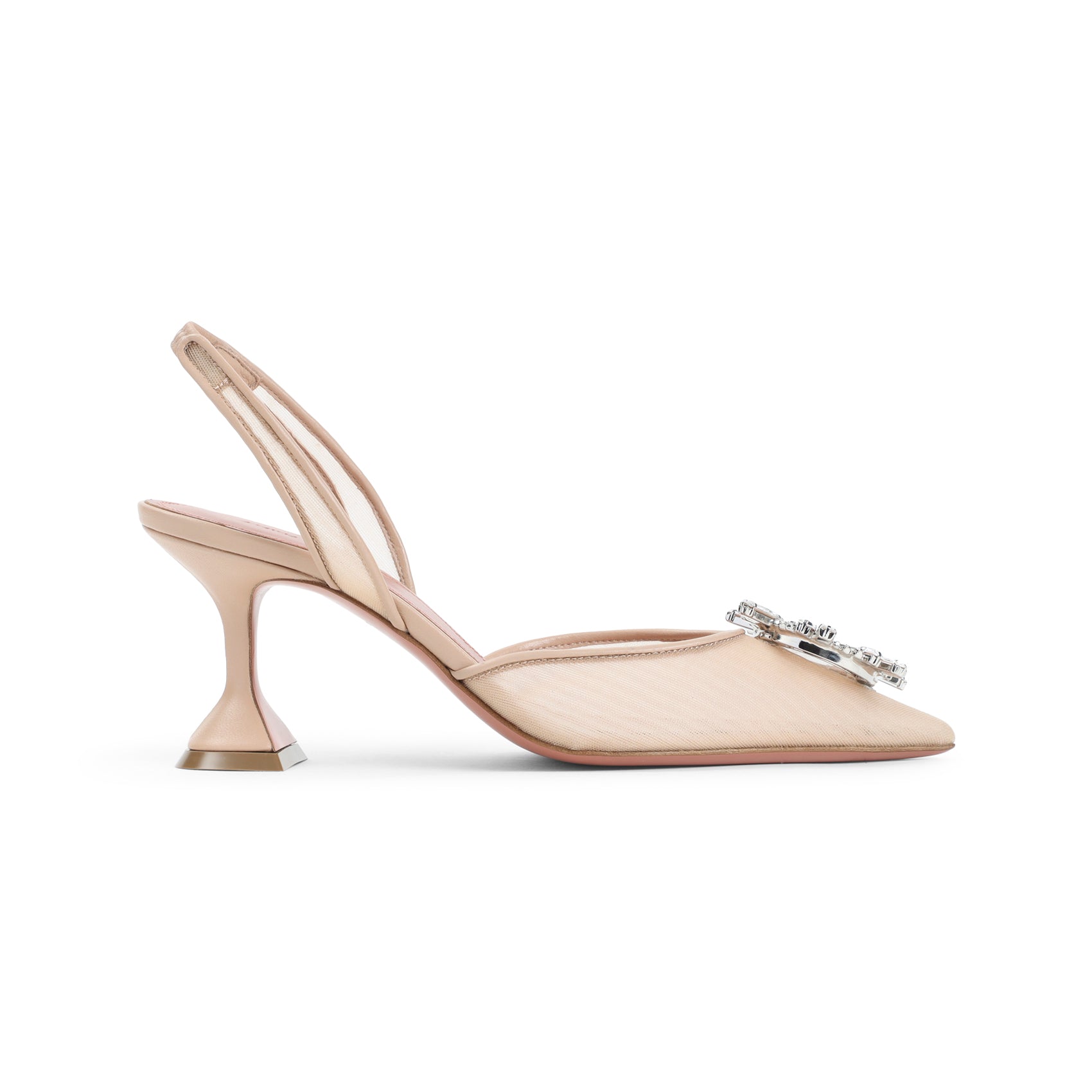 Begum Mesh 70 Sling Mules Nude & Neutrals Leather Shoe