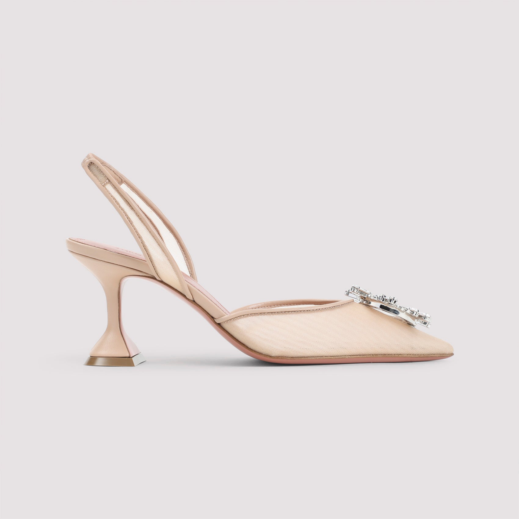Begum Mesh 70 Sling Mules Nude & Neutrals Leather Shoe