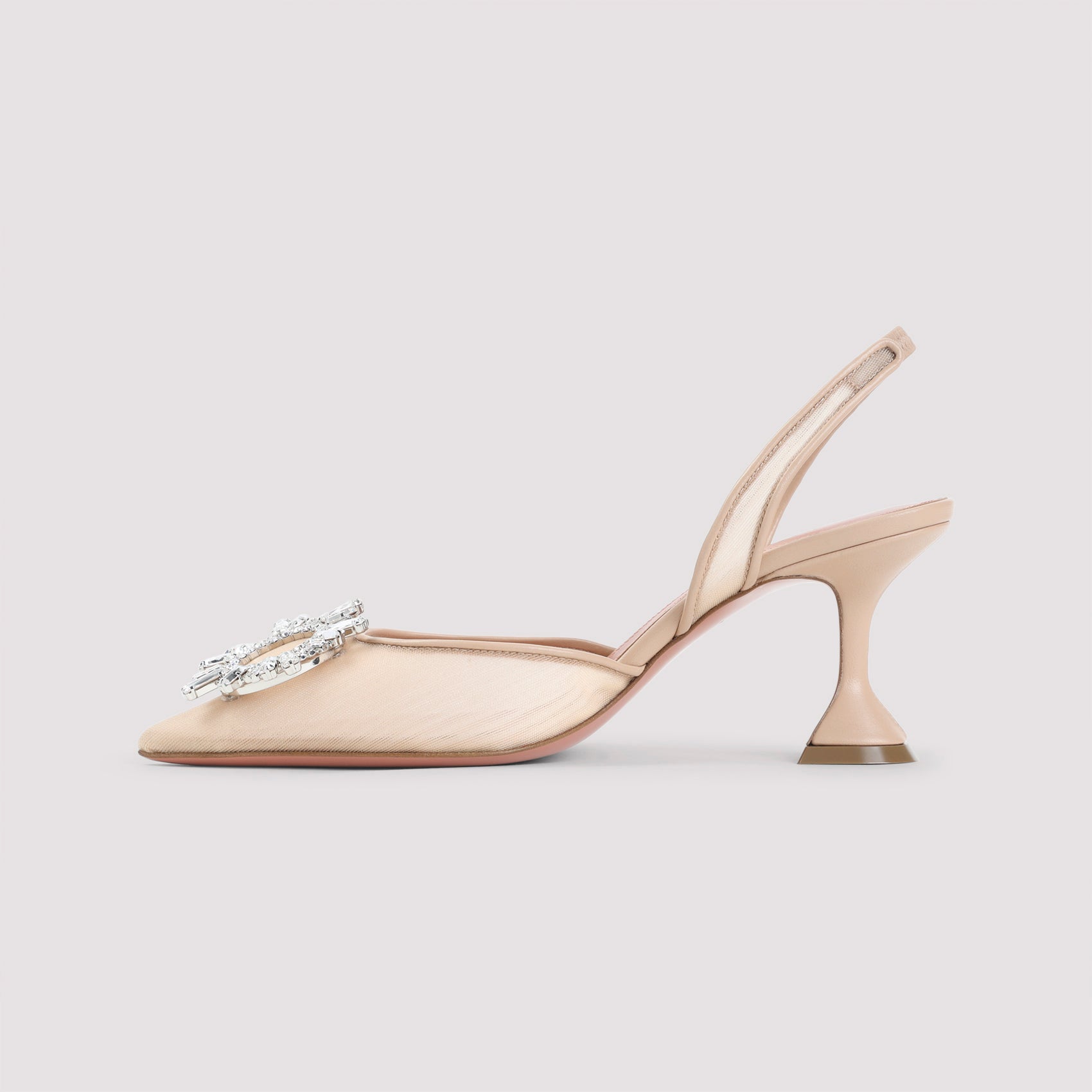 Begum Mesh 70 Sling Mules Nude & Neutrals Leather Shoe