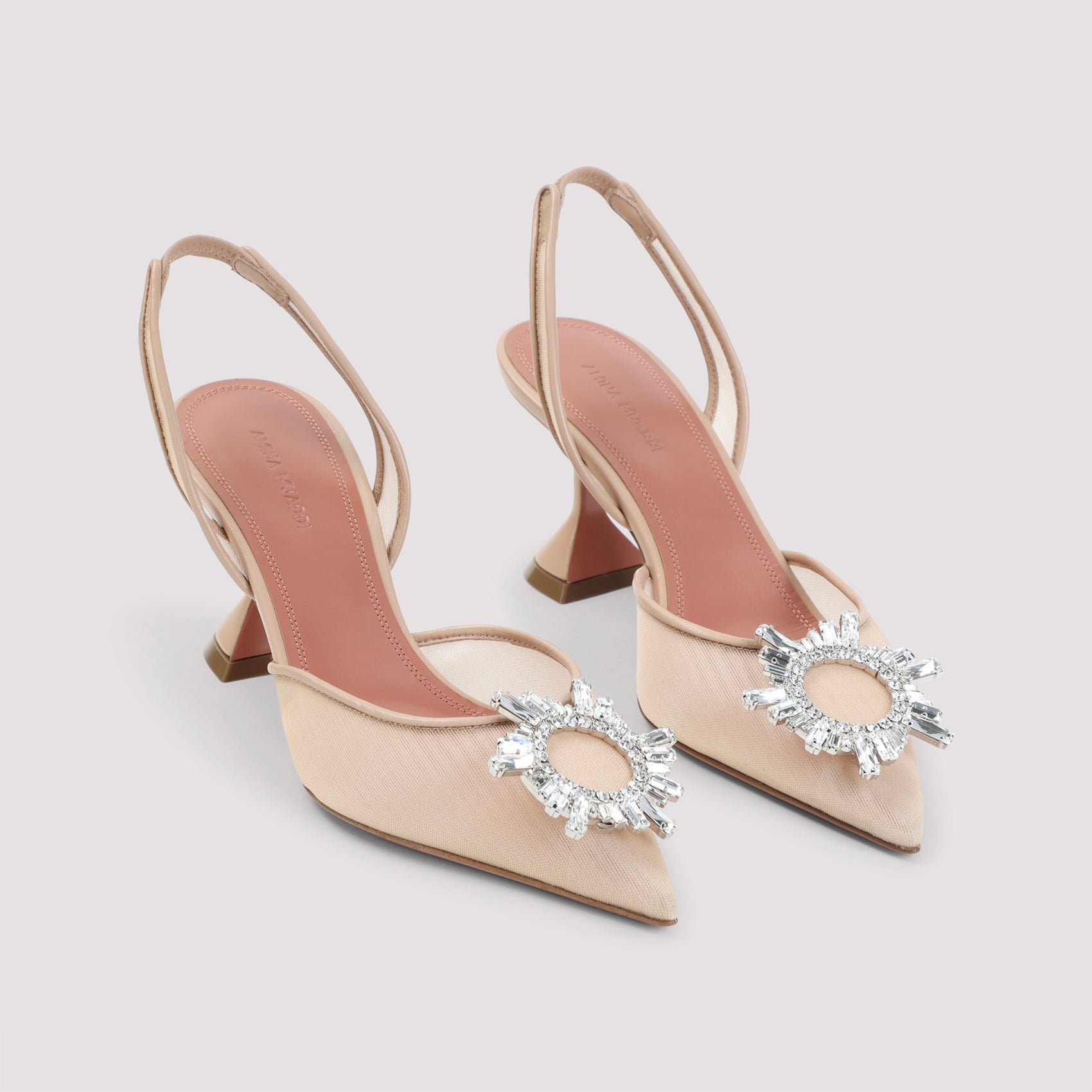 Begum Mesh 70 Sling Mules Nude & Neutrals Leather Shoe