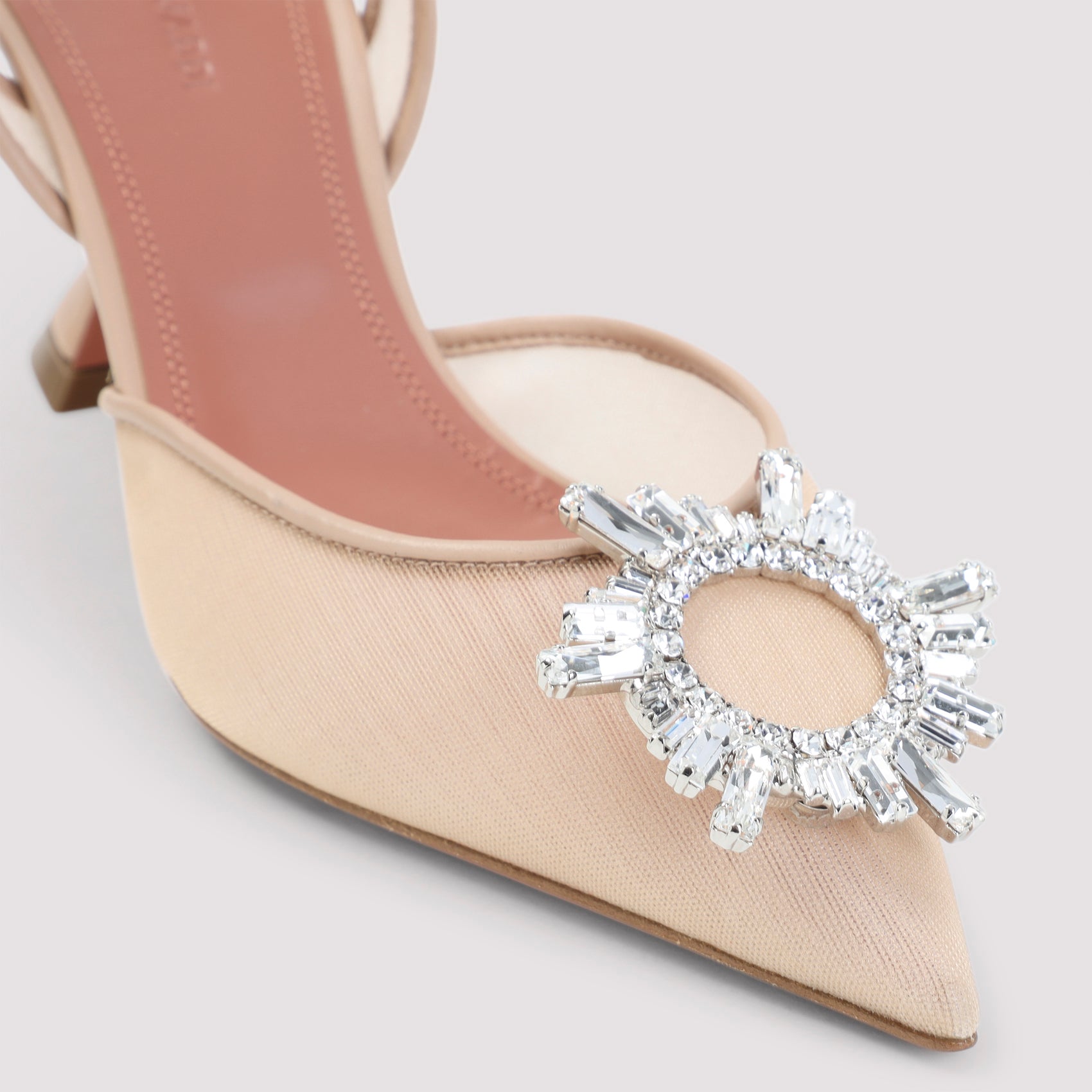 Begum Mesh 70 Sling Mules Nude & Neutrals Leather Shoe