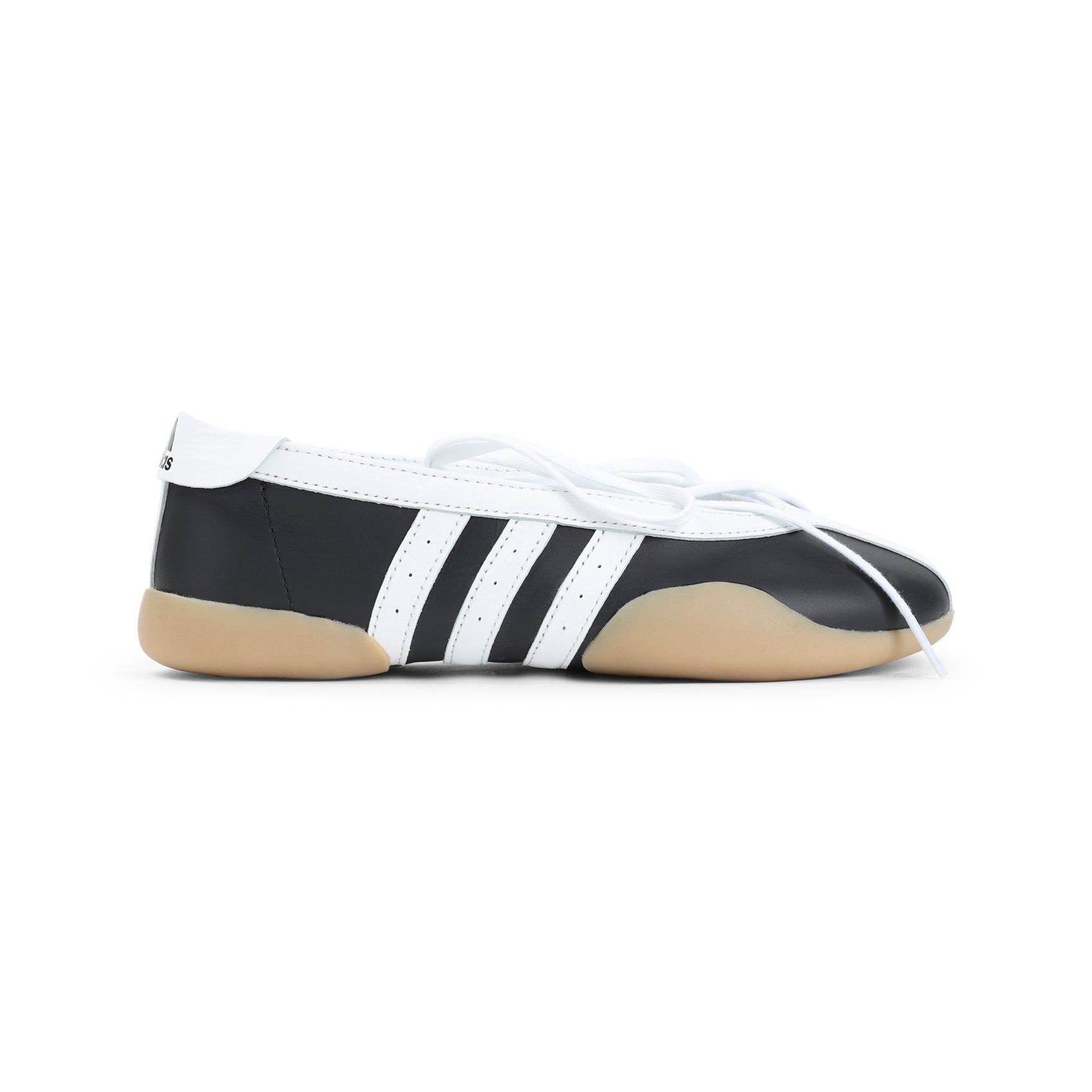 Mei Ballet Sneakers Black Leather Rubber Shoe
