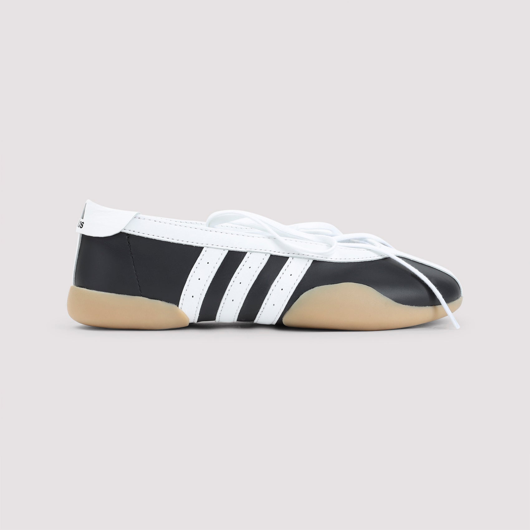 Mei Ballet Sneakers Black Leather Rubber Shoe