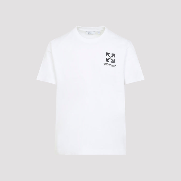 Small Arrow Slim T-shirt White Cotton Tshirt