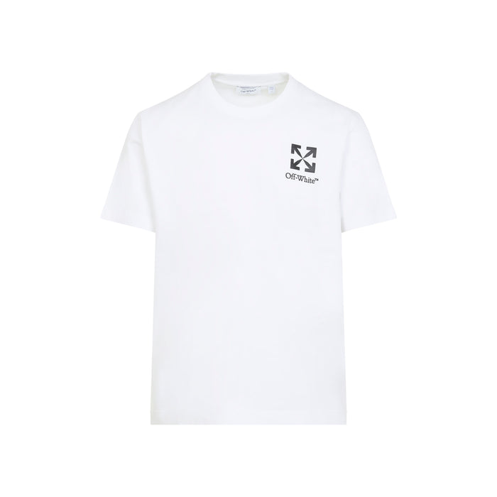 Small Arrow Slim T-shirt White Cotton Tshirt